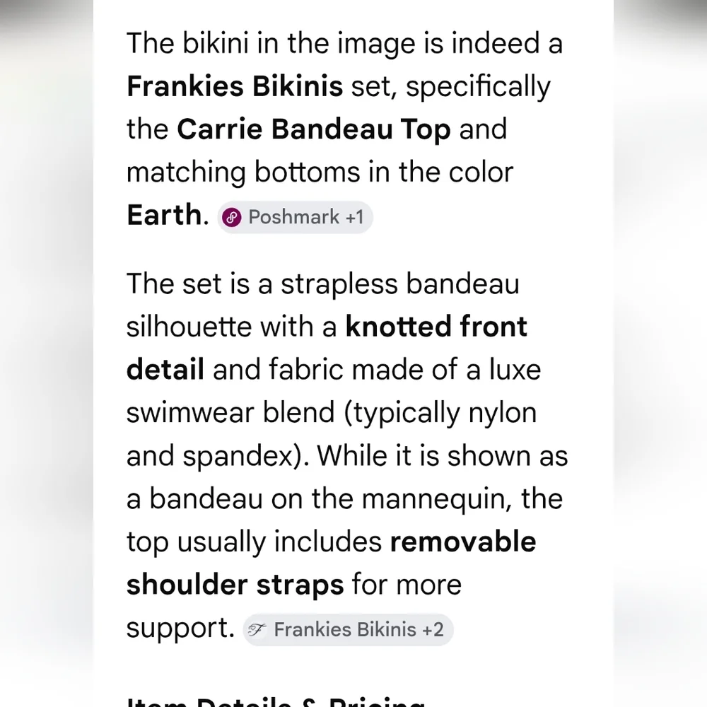 Frankie's Bikinis Classic Tan Bikini  Carrie Bandue Top And Monica Cheeky Bottom
